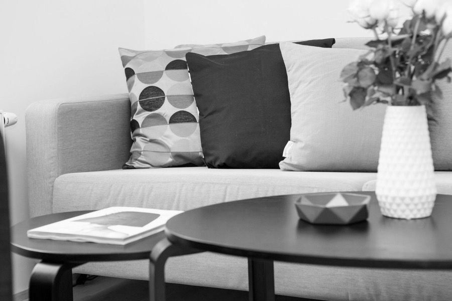 Living room of a first home