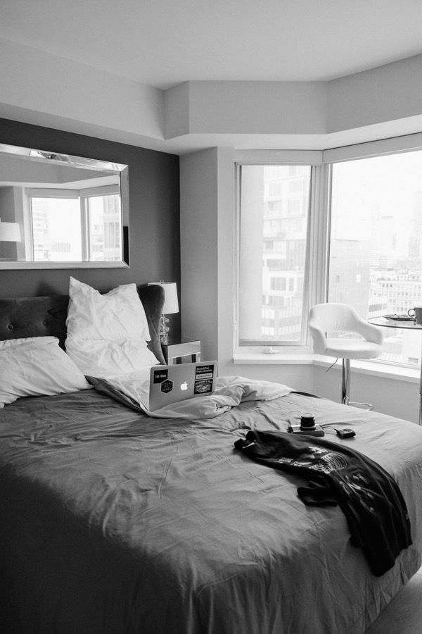 Bedroom of an inner city apartment